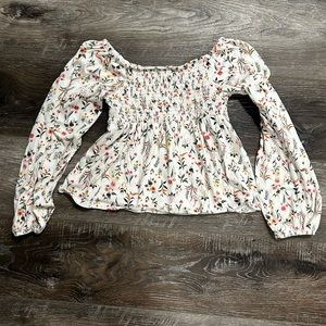 Old Navy Girls Floral Peasant Blouse